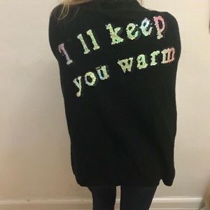 WILDFOX oversized “I’ll keep you warm” sweater